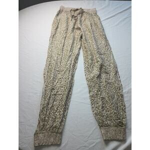 Sea Lustre Cheetah Animal Print‎ Jogger Pants Women Small/Medium Pull on